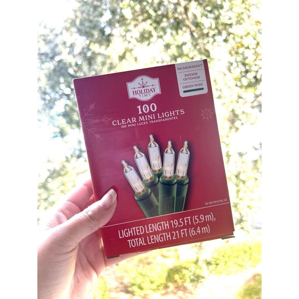 Holiday Time 100-Count Clear Incandescent Mini Christmas Lights 21 FT